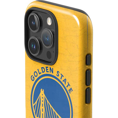 NBA Golden State Warriors Distressed iPhone 16 Pro Impact Case